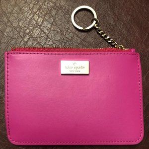 Kate Spade Hot Pink Key Chain and Card Holder